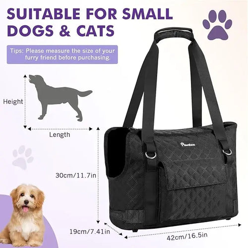 PawParole Dog Purse Carrier for Small Dogs with Pocket Lightweight Dogs and Puppies Tote Bag Carrier Dog Carriers Soft Sided